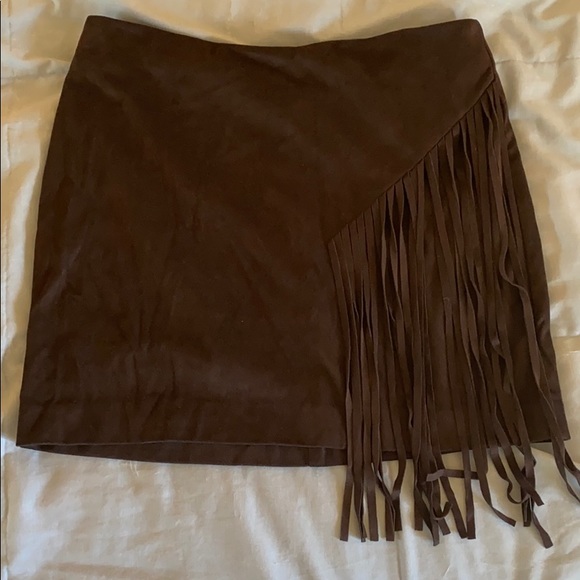 Zip up Mini suede Dress - Picture 2 of 4